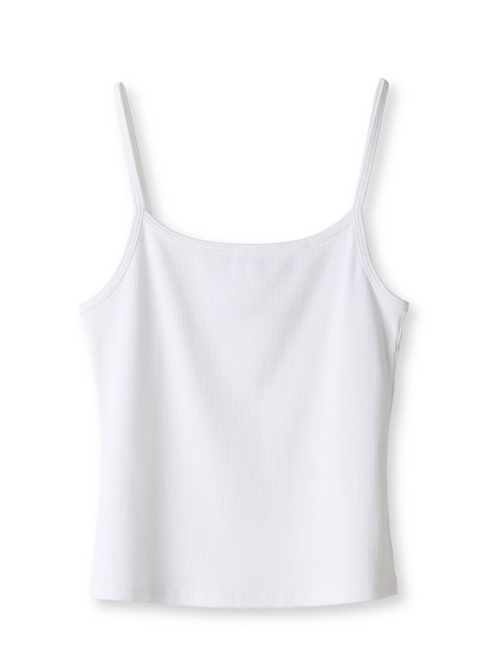 Outerknown White Ribbed Spaghetti-Strap Tank
